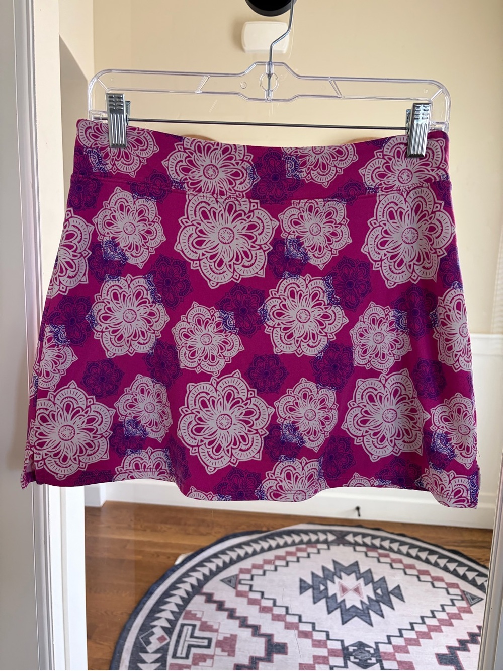 Women's Floral Print Purple Golf Tennis Skirt